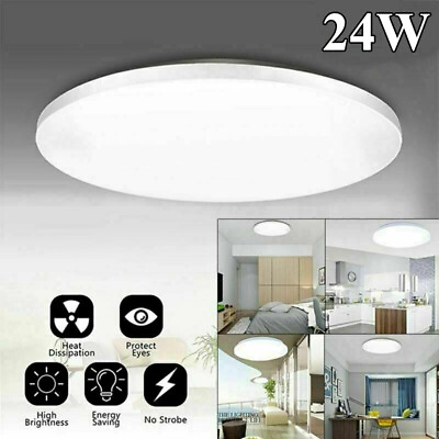 #ad 24W LED Ceiling Light Round Panel Down Lights Kitchen Living Room Wall Lamp USA $9.99