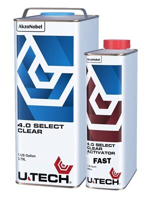#ad AkzoNobel U TECH 4.0 Select UTECH Clear Coat 4:1 Mix 1.25 Gal. Kit Fast Hardener $149.99