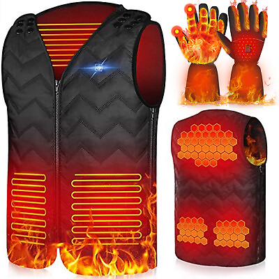 #ad USB Electric Winter Heated Vest Heated Gloves Rechargeable Heated Socks Pad $29.99