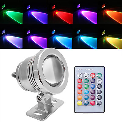 #ad silvery RGB LED Underwater Light Waterproof Multi Color Outdoor Garden $15.91