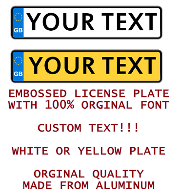 #ad GB UK ENGLISH Custom Personalized Euro Union Car license plate number plate $39.99