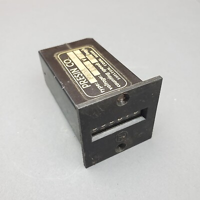 #ad Vintage PRESIN Counter Module 6 Digit Marked FE6A 115VAC 12 Imp sec Panel Mount $4.98