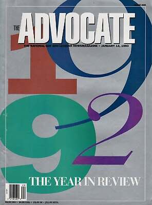 #ad 1993 The Advocate January 12 Issue 620 $25.00