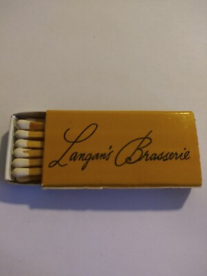 #ad Vintage Wooden Matches From Langan#x27;s Brasserie Century City California $12.95