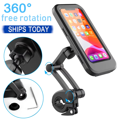 #ad Holder Cell Phone Motorcycle Bike Waterproof Handlebar Touch Screen Case Mount $13.97
