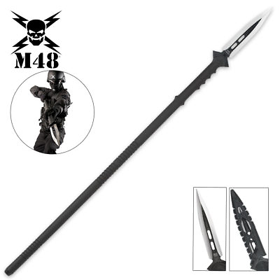#ad 44quot; M48 Survival Hunting Combat Battle Spear with Sheath $79.99