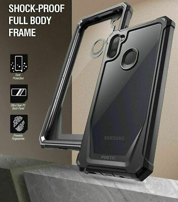 #ad Fit Samsung Galaxy A11 Case Hybrid Shockproof Bumper Rugged Clear Cover Black $7.97