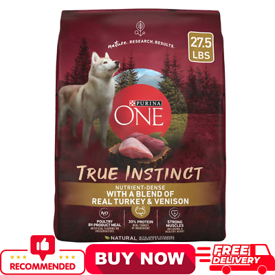 #ad 27.5LB ONE True Instinct A Blend Of Real Turkey and Venison Dry Dog Food $45.99