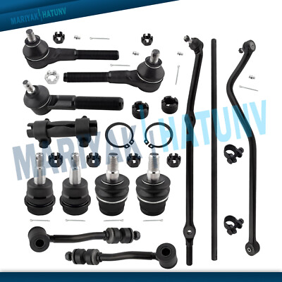 #ad 13PCS Drag Links Tie Rods Ball Joints Sway Bar End Center Kit For Jeep Cherokee $145.80