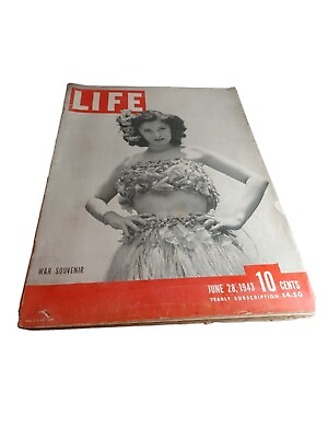 #ad Vintage June 28 1943 LIFE Magazine WAR SOUVENIR $10.90