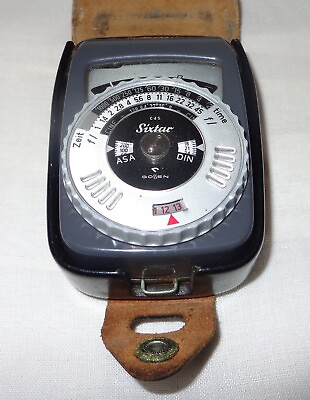 #ad DEALER RITA Antique light meter grossen sixtar case leather exposure meter $35.00