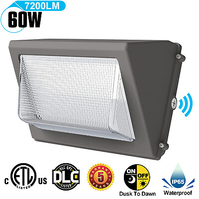 #ad 60W LED Wall Pack Light Commercial Industrial Outdoor Security Lighting Fixture $62.36
