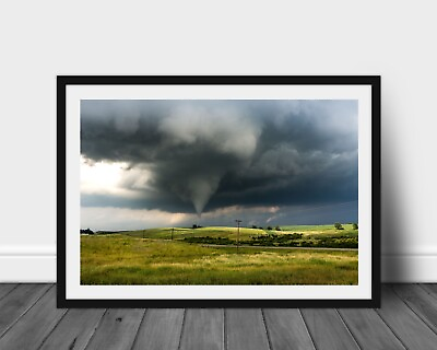 #ad Tornado photography print stormy sky picture Iowa landscape wall art photo $13.00