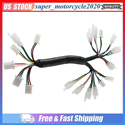#ad Wiring Harness Wires For Electric Go Kart Golf Cart Quad Drift Trike 4 Wheelers $17.45