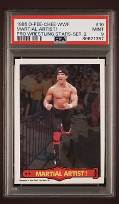 #ad 1985 OPC O Pee Chee WWF #16 Ricky Steamboat Rookie Wrestling Card PSA 9 Mint $129.00