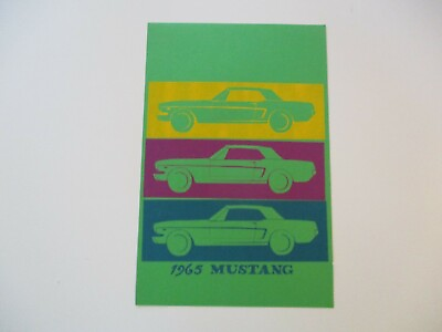 #ad VINTAGE 1965 MUSTANG POP ART ABSTRACT MODERNISM SERIGRAPH WARHOL STYLE CLASSIC $360.00