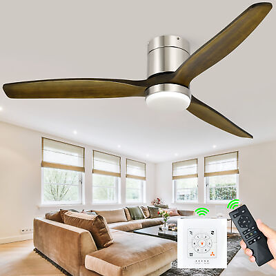#ad 52#x27;#x27; 3 Blades Ceiling Fan w Dimmable LED Light Remote Control Reversible Motor $93.95