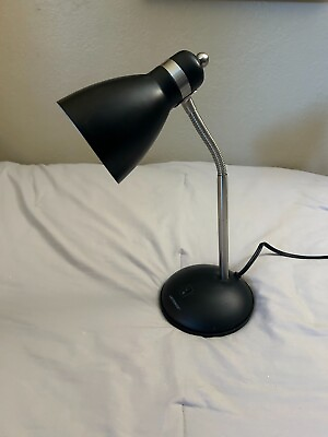 #ad LePower Metal Desk Lamp Adjustable Gooseneck Table Decor Black Metal Bedroom $14.99