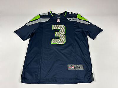 #ad Vtg Nike Seattle Seahawks Russell Wilson #3 Mens Size Small On Field $18.00