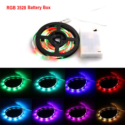 #ad 1M 5M 3528 RGB LED Strip Waterproof Light Flexible Tape DC 5V Battery Operated $7.99
