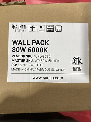 #ad Sunco LED CCT Wall Pack Light Outdoor 80W Dimmable Waterproof 100 277VAC $70.00