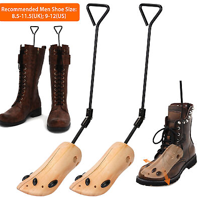 #ad 2PCS Wooden Boot Stretcher Adjustable Shoe Shaper Widener Expander for Men Women $27.95