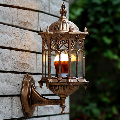 #ad Retro Sconce Exterior Wall Lamp LED Outdoor Porch Light with E27 Base for Garden $21.94