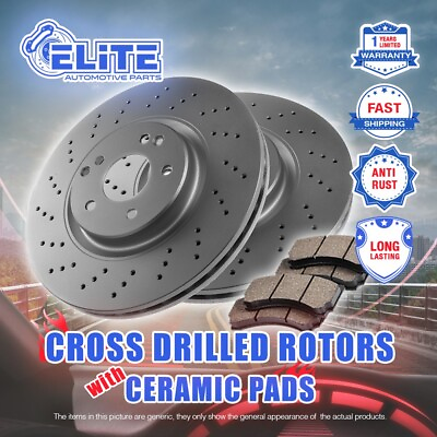 #ad Front Drilled Rotors amp; Ceramic Pads for 1993 from Dec 1997 Toyota Celica ST $127.01