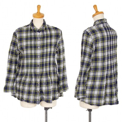 #ad Mademoiselle NON NON Pin tuck 3 4 Sleeve Flannel Shirt Size S M K 102759 $176.00