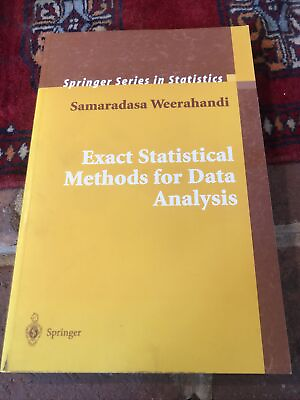 #ad EXACT STATISTICAL METHODS FOR DATA ANALYSIS SPRINGER By Samaradasa Weerahandi $24.99