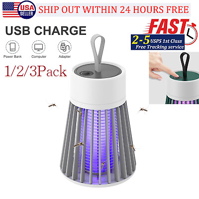 #ad 1 2 3Pack Electric Zapper Mosquito Insect Killer Lamp Fly Bug Trap Pest Control $23.99