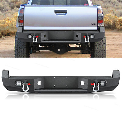 #ad Fit for 2005 2015 Toyota Tacoma Textured Rear Bumper W License Plate Hole $284.77