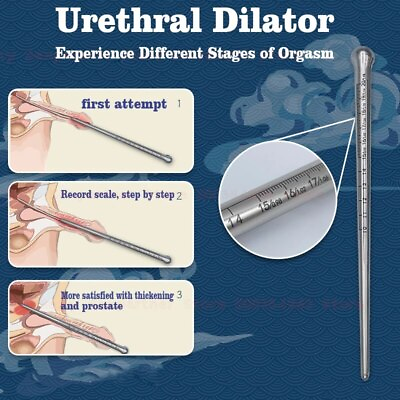 #ad Male Stainless Steel Urethral Plug Beads Sounding Rod Penis Plug Enhancer $22.99