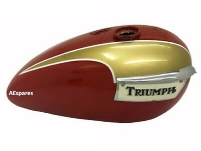 #ad FOR TRIUMPH T140 OIF FUEL TANK GOLDEN amp; RED $305.36