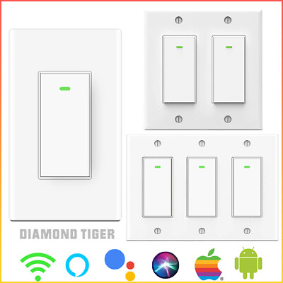 #ad 1 2 3 Gang WiFi Smart Light Switch Work w Alexa amp; Google Voice Remote Control $314.99