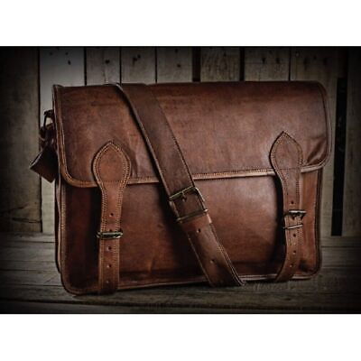 #ad Men#x27;s Genuine Excellent Leather Cowhide Crossbody Shoulder Satchel Messenger Bag $55.19