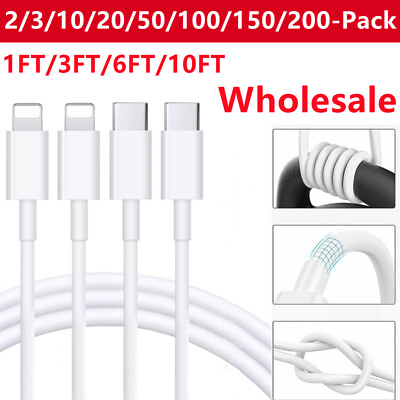 #ad Wholesale LOT USB C Fast Charger Cable Type C For iPhone 14 13 12 11 Pro Max XR $349.99