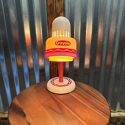 #ad Vintage Crayola Crayon Fun Light Adjustable Lamp White amp; Red M9106 $19.99