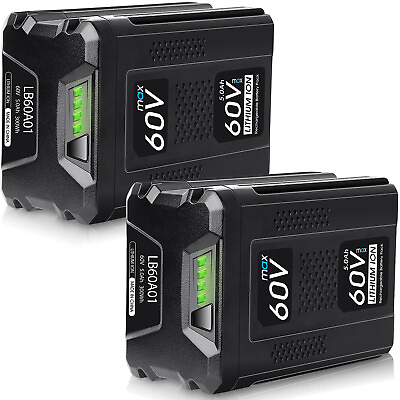 #ad 5.0Ah Li ion Battery For Greenworks 60V LB60A00 LB60A02 LB60A03 60V Lawn Mower $199.99