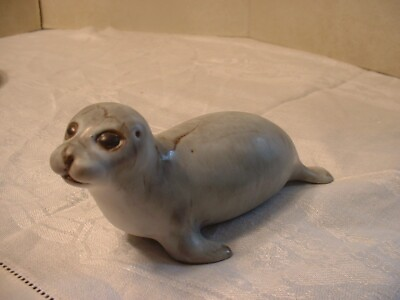 #ad Wonderful Anderson Studio Hand Painted Pottery Seal Figurine Signed amp; with Label $39.99