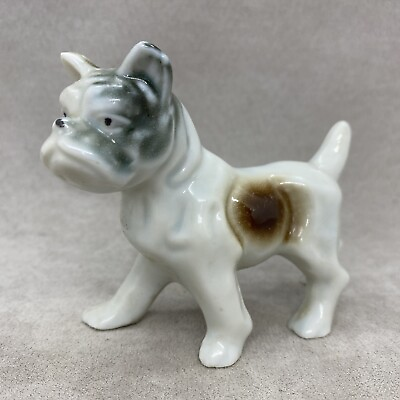 #ad Vintage Porcelain Ceramic Dog Boxer Figurine – Made in Japan $14.65