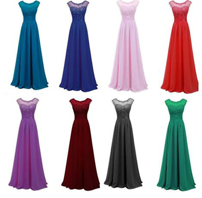 #ad Long Lady Formal Evening Ball Gown Party Prom Bridesmaid Dress Stock Size 4 22 $76.14