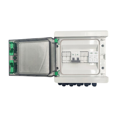 #ad NEW Solar PV Combiner Box Plastic 30A 2 string 500DC Circuit Breaker Solar Panel $120.99