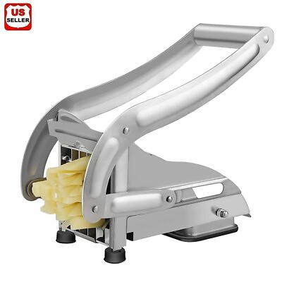 #ad Stainless Steel French Fry Cutter Potato Vegetable Slicer Chopper Dicer 2 Blade $18.98