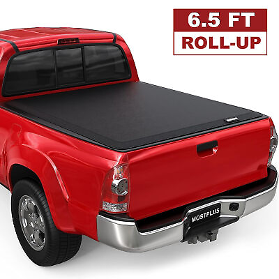 #ad 6.5FT Soft Roll Up Truck Bed Tonneau Cover For 2000 06 Toyota Tundra w LED Lamp $168.99