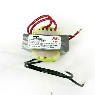 #ad Ac 120v Dc 12V Transformer DA 21 12T TDC Power Products Replacement Part $3.74