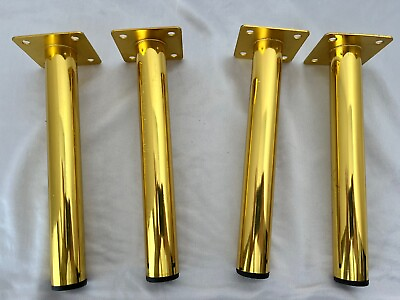 #ad Gold Looking Metal Furniture Legs Set of 4 $13.00