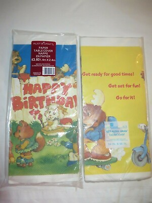 #ad Lot of 2 Get Along Gang Party Table Cover Vintage 1980s NOS $7.99
