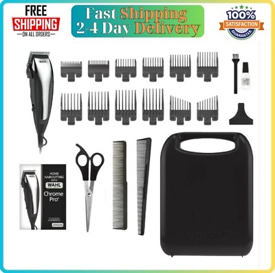 #ad Wahl Chrome Pro Professional Kit Clippers Men Trimmer Hair CUtting Tool Machine $22.69