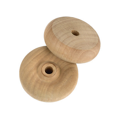 #ad Wooden Toy Wheels 1 3 4quot; Dia. 9 16quot;W 1 4quot; Axle Hole 2 pack $2.99